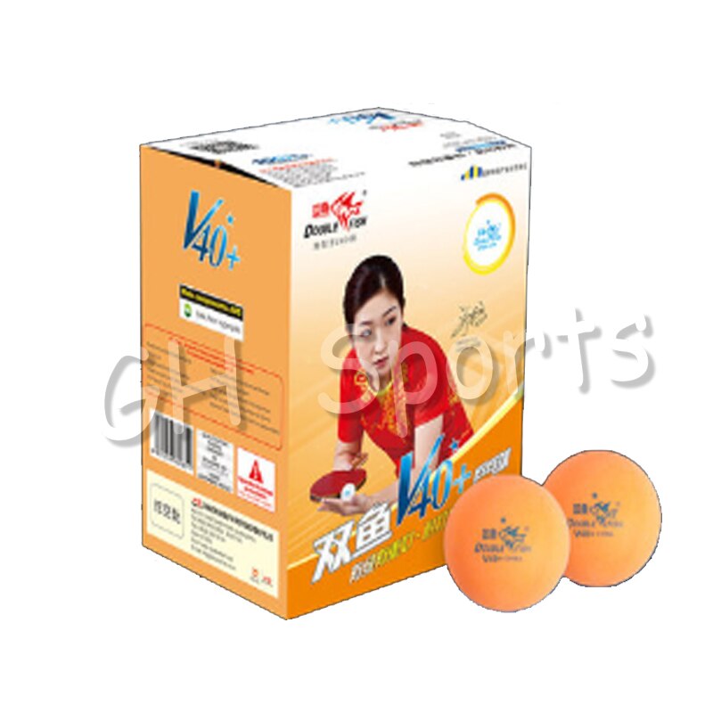 100 Balls Original Double Fish V40+ Table Tennis Ball 1-Star White Orange ABS Plastic Doublefish Ping Pong Balls for Robot
