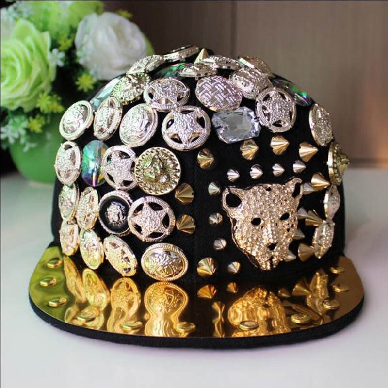 Doitbest Europa Metal Punk Kids Baseball Caps Klinknagels Kinderen Hip Hop Cap Snapback Caps Jongens Meisjes Pet Ouder-kind Hoed