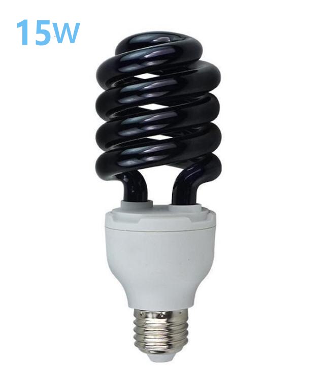 E27 15/20W UV Light Bulb UV Ultraviolet Fluorescent CFL Light Bulb Spiral Enegy Saving Black Light Violet Led Lamp Neon Cocina: 15W Spiral tube
