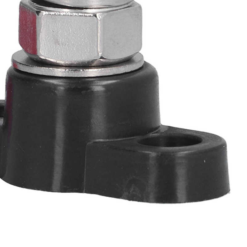 Power Distribution Studs Terminal Kit Insulated Battery Junction Posts Red and Black for Refitting Cars