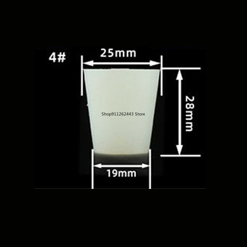 Tapones de silicona sólida para fermentación, tapones de silicona para tarro de fermentación homebrew, tapas de fermentación de goma, 00 # ~ 16 #: Model-4