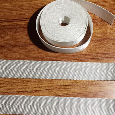 Sicoda 10 måler 25mm avlet glatt nylonbånd kraftig 1.0mm tykk nylon fiskebånd håndveske med bagasje og belte: Hvit