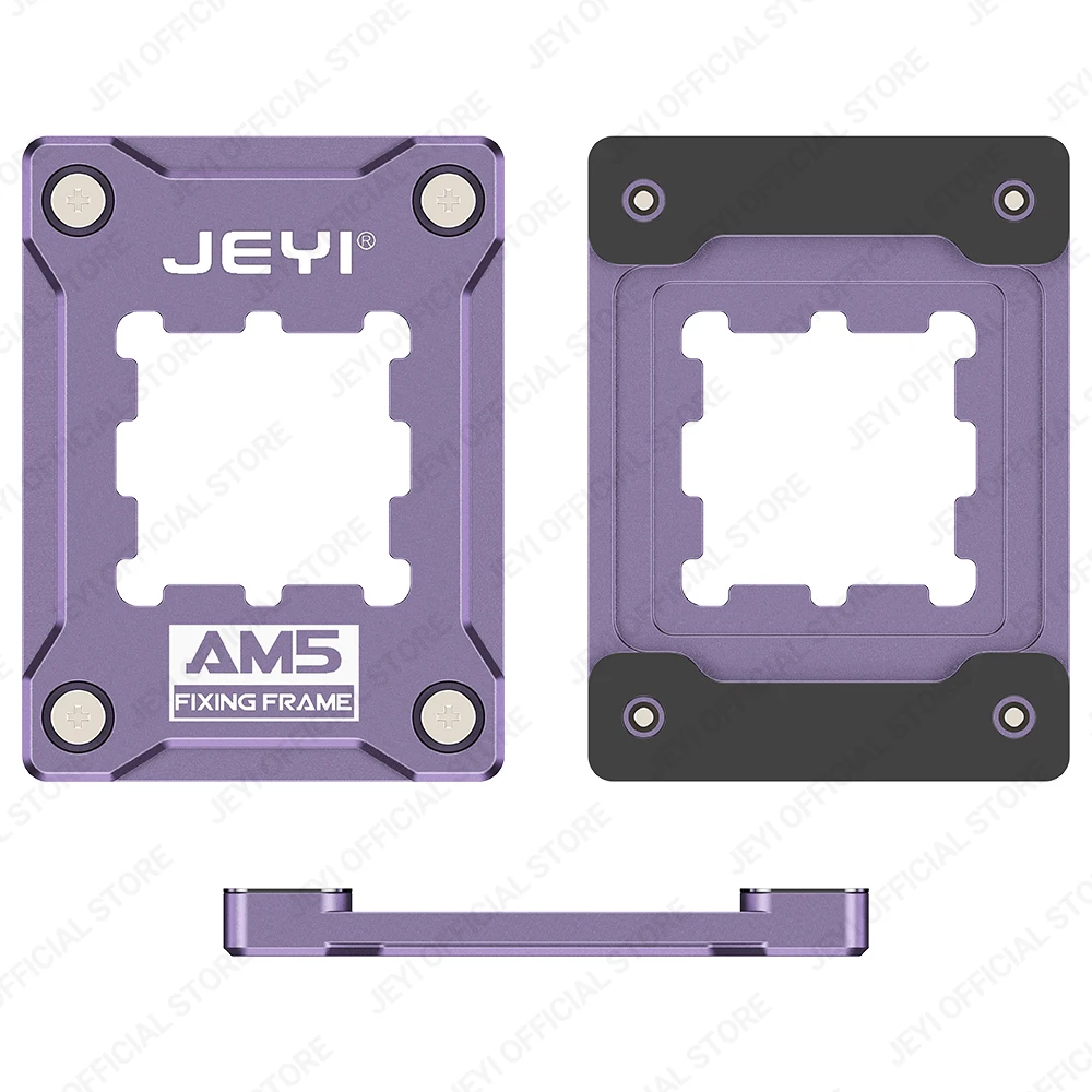 JEYI AM5 CPU Anti-Bending Socket Frame Aluminum AMD Bending Corrector Fixing Holder for 7950X,7900X,7700X,6000X Anti-Warping
