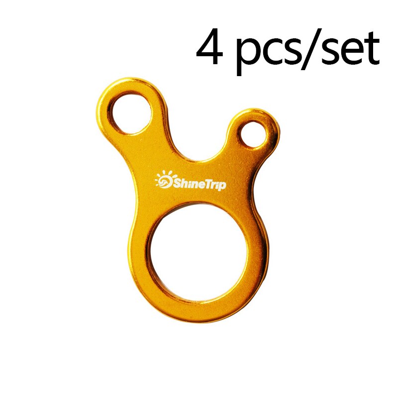 ShineTrip 4 pièces Camping tente cordon corde attache Guy ligne coureur ajusteur mousqueton crochet cintre tendeur vent corde bouchon: 4PCS Yellow