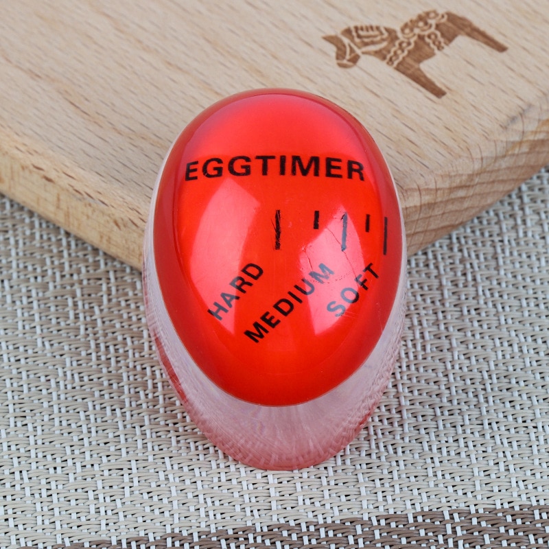 Colour Changing Egg Timer Kitchen Supplies Egg Perfect Eggs Cooking Kitchen Eco-Friendly Resin Egg Timer Red timer tools