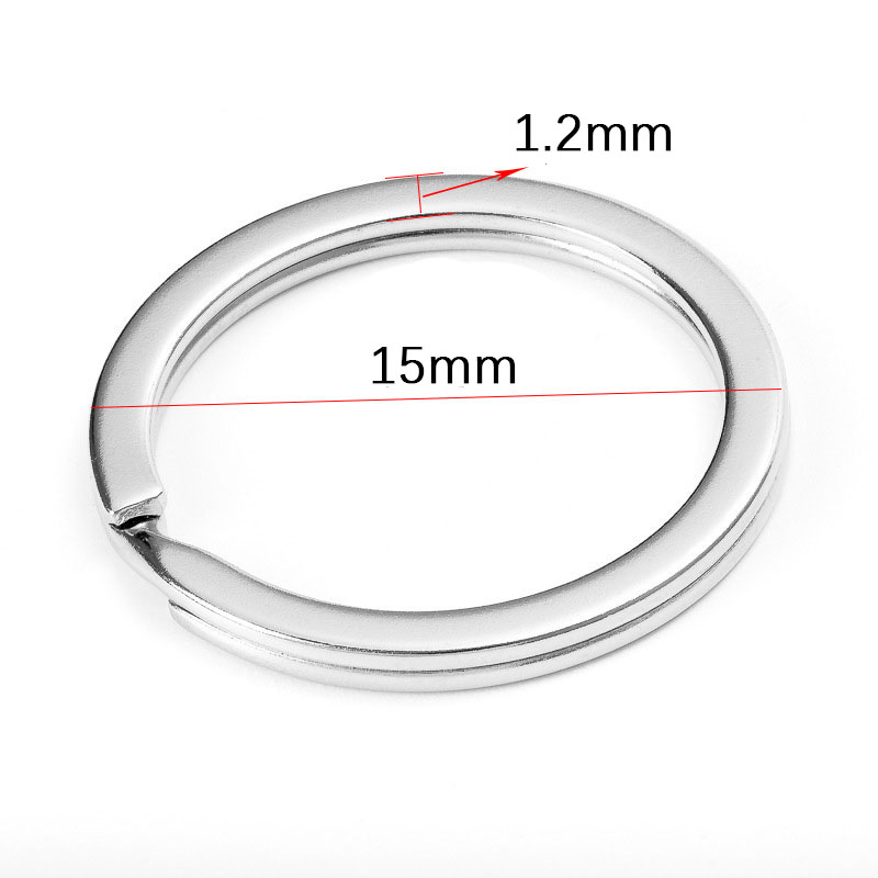 20pcs Stainless Steel Key Rings 20/25/28/30/35mm Round Flat Line Split Rings Keyring for Jewelry Making Keychain DIY Findings: WHITE