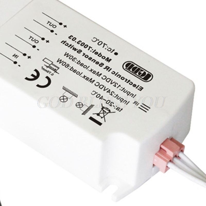 Dc 12V Ir Sensor Switch 40W Infrarood Licht Schakelaar Voor Led Strips Motion Wave 5Cm