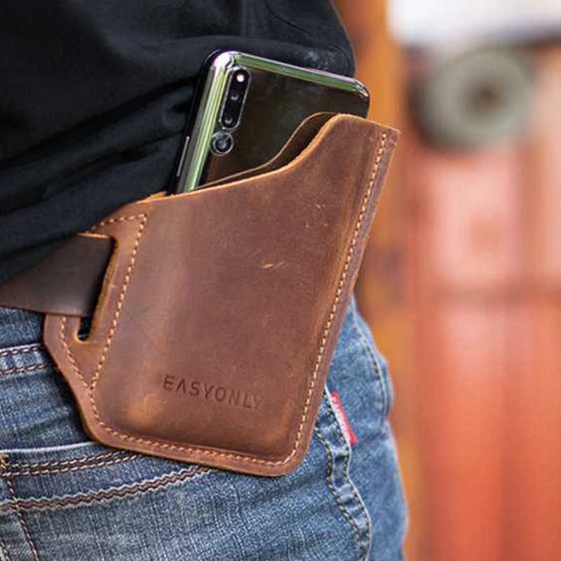 PU Leather Belt Clip Holster Case for 6.5 inch Mobile Phone Pack Waist Bag Sport Covers Cell Phone Accessories Mini Bags