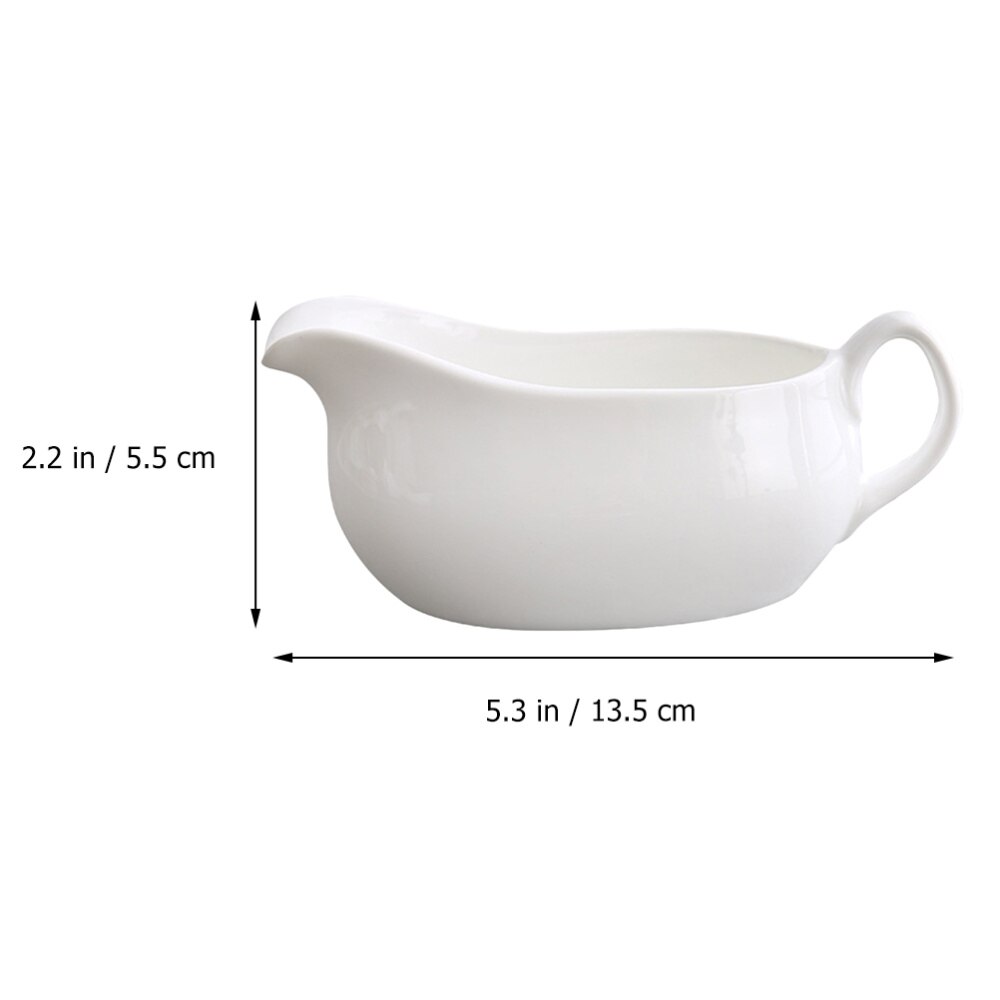 Ceramic Gravy Boats Porcelain Saucier Sauce Boats Seasoning Storage Container