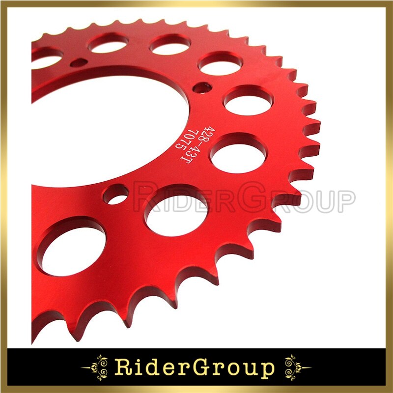 428 43 45 Teeth 76mm Aluminum Billet Rear Sprocket For Chinese Made Pit Dirt Bike Parts