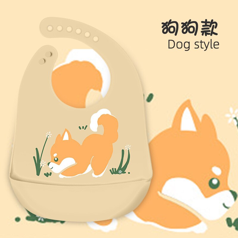 Silicon Baby Bib Waterproof Infant Bibs Newborn Feeding Cloth Toddle Boys Girls Adjustable Different Styles of Bibs: 4