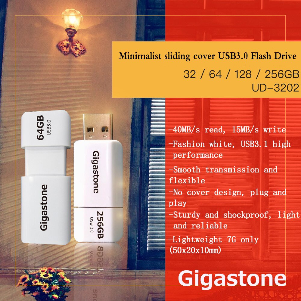Gigastone Usb3.0 Flash-Drive 2-Pack U-Disk High-Speed 256 Gb 128 Gb 32 Gb 64 Gb Capless Intrekbare Pen Drive