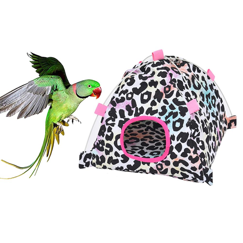 Fugle papegøje telt hus hængekøje hængende bur reden seng kæledyr forsyninger med blød pad