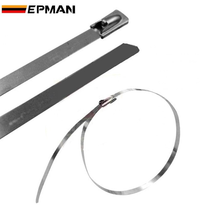 Bridas de acero inoxidable para tubo de escape de BMW, bridas Extra largas y anchas para cables de acero inoxidable para BMW E60 E61 5 SERIES EP-ZS100, 100 unidades