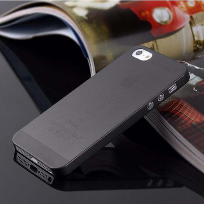 Capa para iphone 5S ultra fina preta azul vermelho, de cores matte doces para iphone 5 5S se