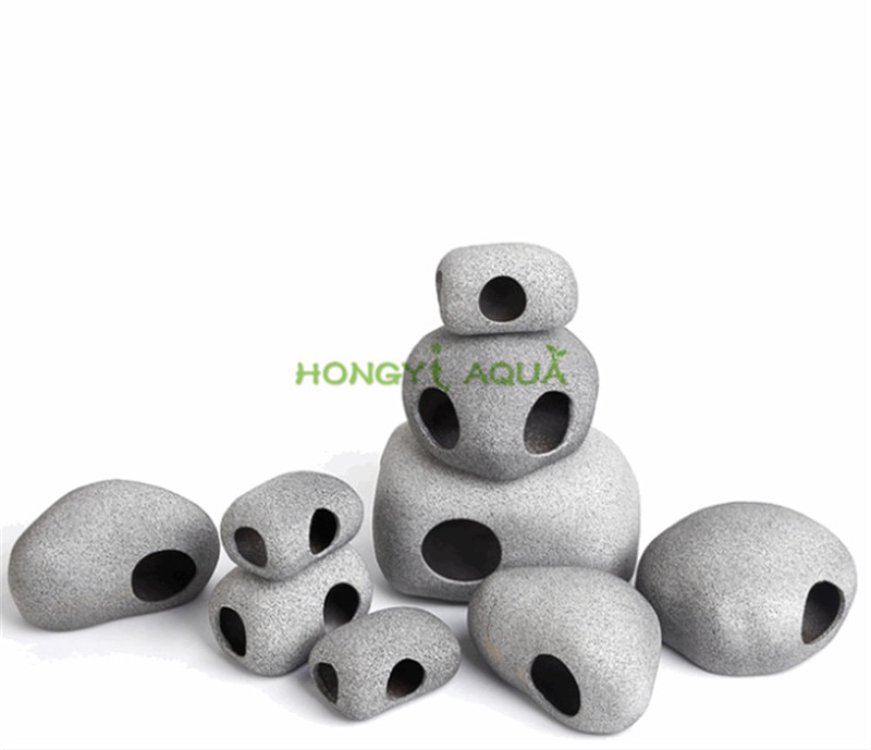 Fish tank landscaping Clay pot Shrimp Cixi Dodging tank Breeding fish nest Shaped rock Aquarium supplies