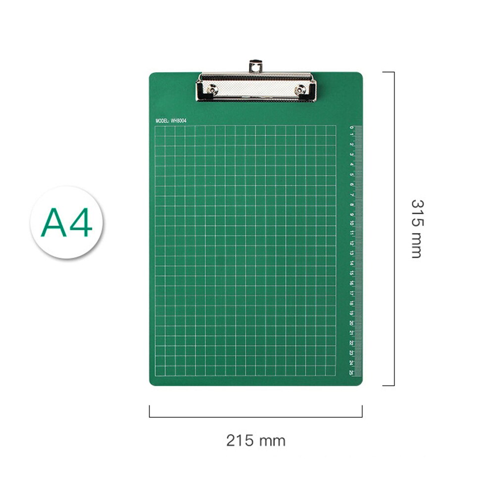 Plastic Clipboards Hard Foldover Clip Board For Office A4 A5 A6 Size With Metal Clips Easy to organize loose pages: Green A4