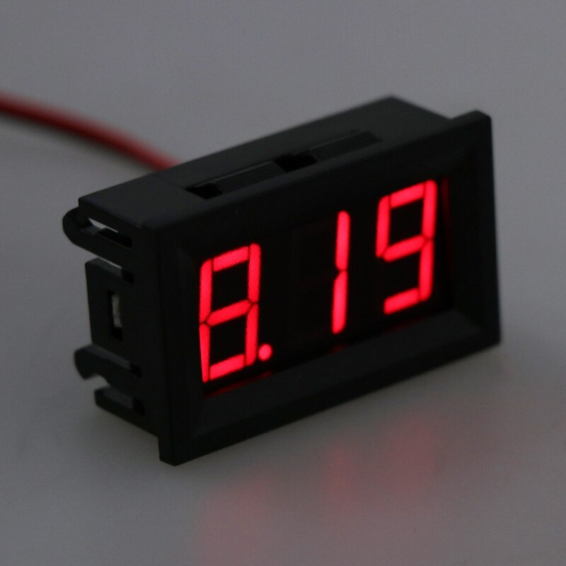 Roadoor Voltmetro Digitale LED DC 4.5V-30V Impermeabile – Mini Tester Di Tensione Portatile Rosso