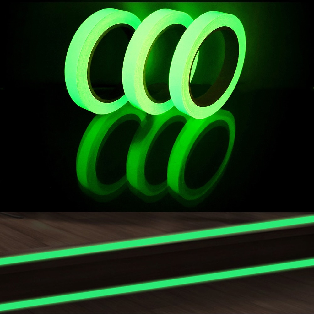 3M Leucht Band Leuchtstoff Nacht Selbst-Klebstoff glühen in das dunkel Aufkleber Hause Dekoration fluoreszierend Warnband
