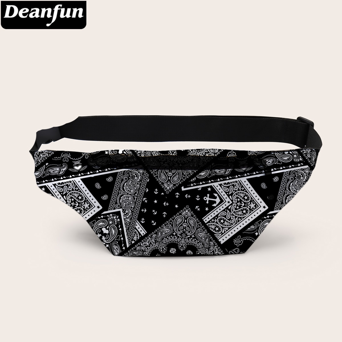 Deanfun Heuptas 3D Gedrukt Bruin Fanny Pack Voor Vrouwen Portable Bag Voor Mannen D18054