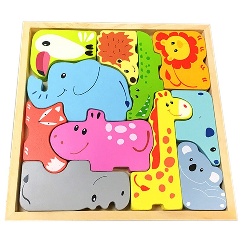Kids Materialen 3D Puzzels Dieren Clever Board Educatief Houten Speelgoed Voor Kinderen Juguetes