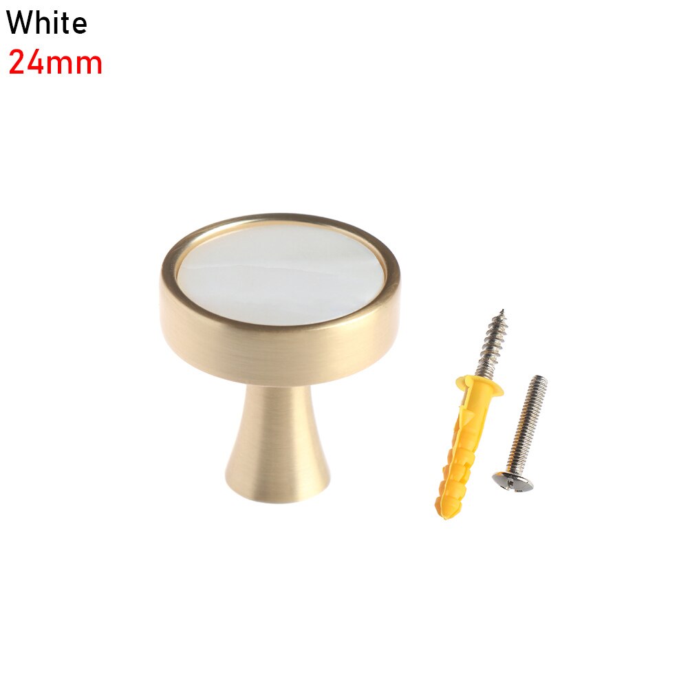 Shell pattern handles Door Knobs Handles For Cabinet Cupboard Zinc Alloy Furniture Drawer Pulls Furniture Accessories: white-24mm