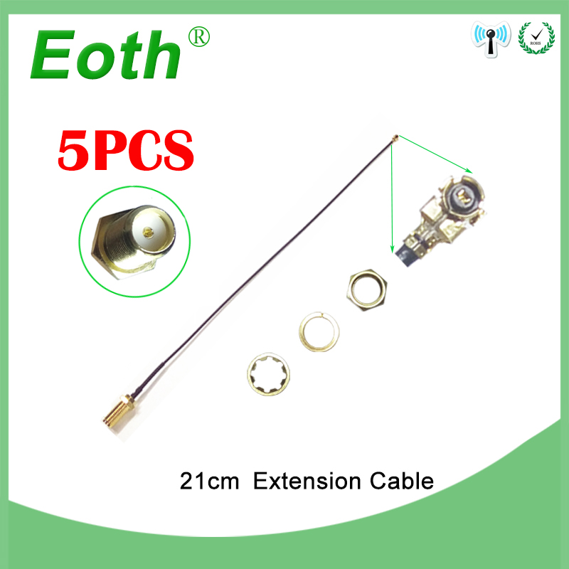 2.4g antenna ipex UFL IOT RP SMA Connector Antenna WiFi Pigtail Cable IPX to RP-SMA female MALE IPX 21cm: 5PCS FEMALE