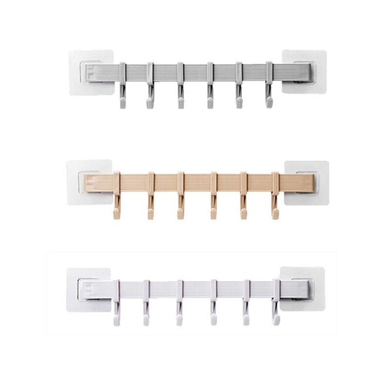 Ganchos para colgar colgador de llaves, soporte para ropa, rieles de cocina, organizador de baño para ama de casa, gancho adhesivo para puerta en la pared