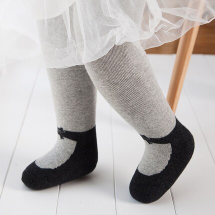 Molla del bambino/Autunno Calzamaglie Del bambino Del Cotone Della Ragazza Collant Del Capretto infantile Lavorato A Maglia Collant Calzamaglie Morbido Abbigliamento bambino: Grigio / 12m