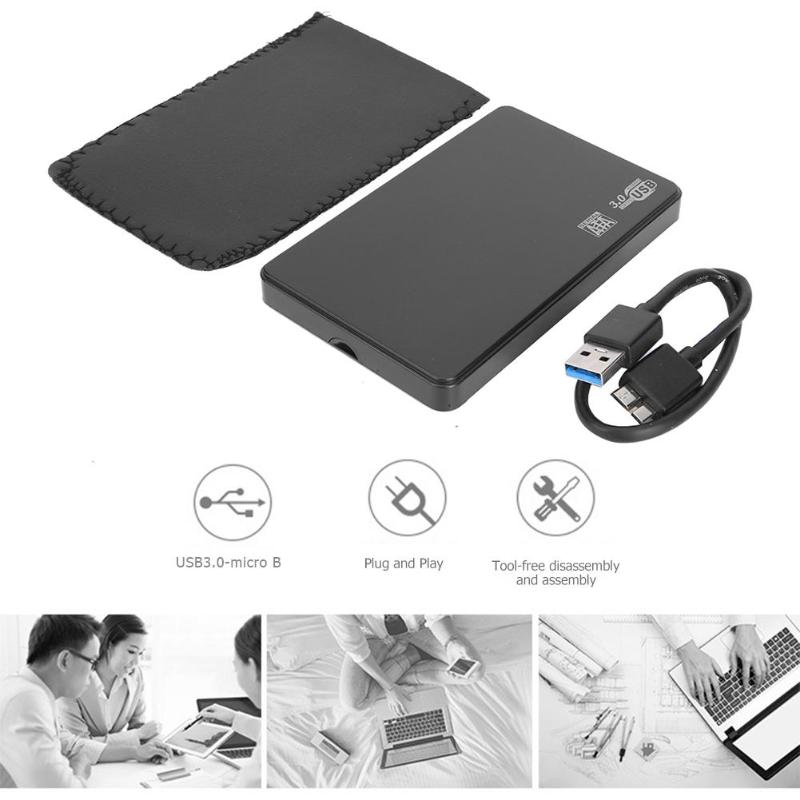 2.5" USB 3.0 Micro-B to SATA External 6-Gbps SSD Hard Drive Enclosure USB 3.0 Hard Drive Disk HDD Enclosure Caces SSD Box
