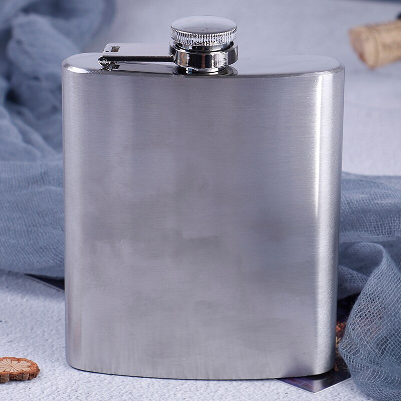 Stainless Steel Hip Liquor Whiskey Alcohol Flask Cap 7 Oz Pocket Wine Bottle