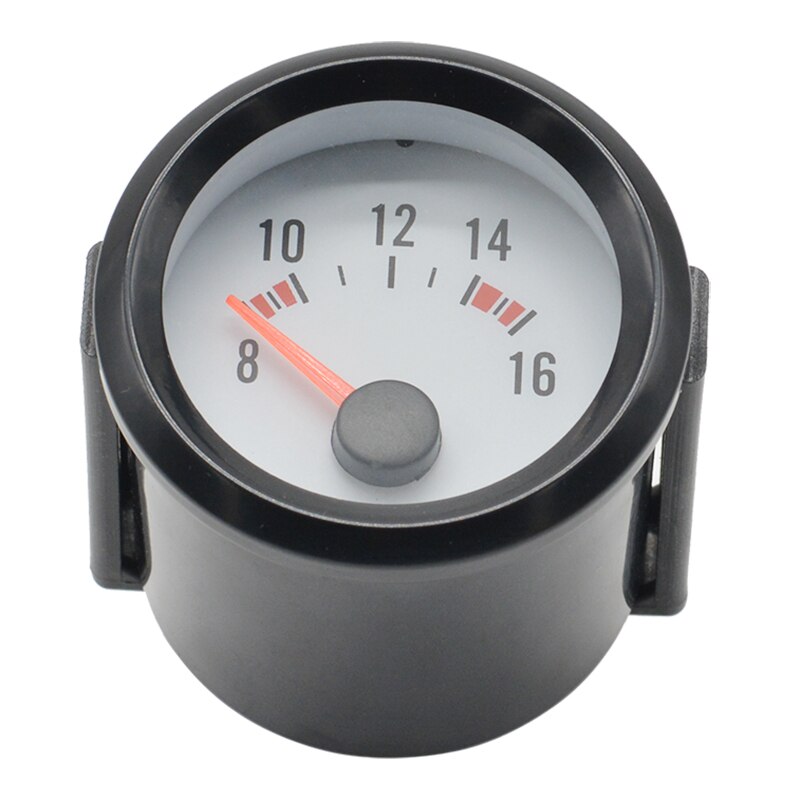 Ronde aarde 2 incn (52mm) 12 voltage auto motorfiets zwarte behuizing blauwe achtergrondverlichting lees 8-16v volt meter