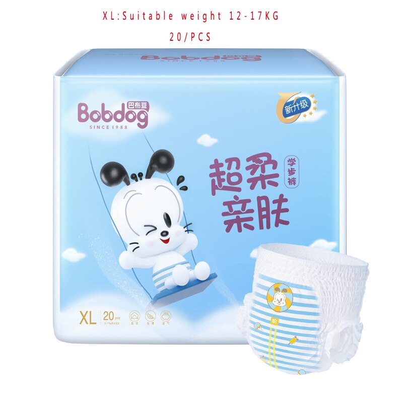 Bobdog 30/ st blöjor och toalettträning justerbar supermjuk hudvänlig blöja för barnblöjor är 3-15kg: 7