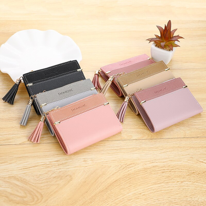 Nowy kobiety skórzana wzór portmonetka Passcard kieszeni portfel kieszenie uwaga przedziału Passcard posiadacz karty kopertówka