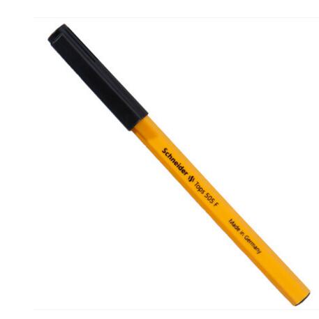 Germany Schneider TOPS 505F ball-point Pen Hexagonal Smooth Atom Pen Yellow Pole Classicsimple Generous Ink Stainless Steel Pen
