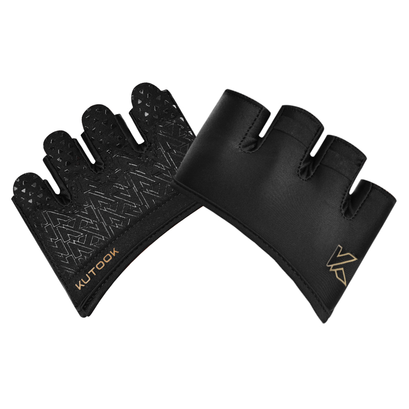 KUTOOK Fitnessstudio Fitness Halbfinger-Handschuhe für Herren und Damen, für Crossfit, Trainingshandschuh, Energie-Gewichtheben, Bodybuilding, Handschutz: Licht Grün / M