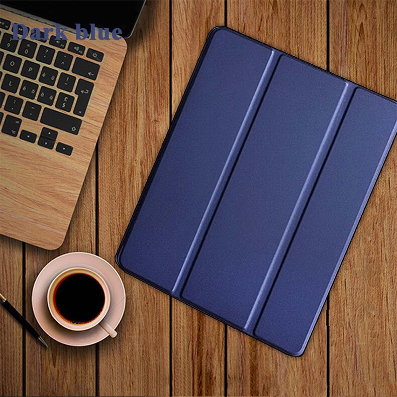 Funda de Tablet para Samsung Galaxy Tab A 10,1 ' SM-T580 T585 fundas Ultra delgadas wake Smart funda para sm-t580 funda protectora: Dark blue