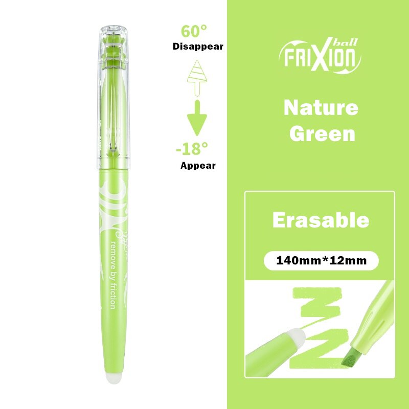 1pcs Pilot Erasable Highlighters Pastel Markers Pen Disappear Frixion Marker Liner Drawing Lettering Stationery H6250: Nature Green