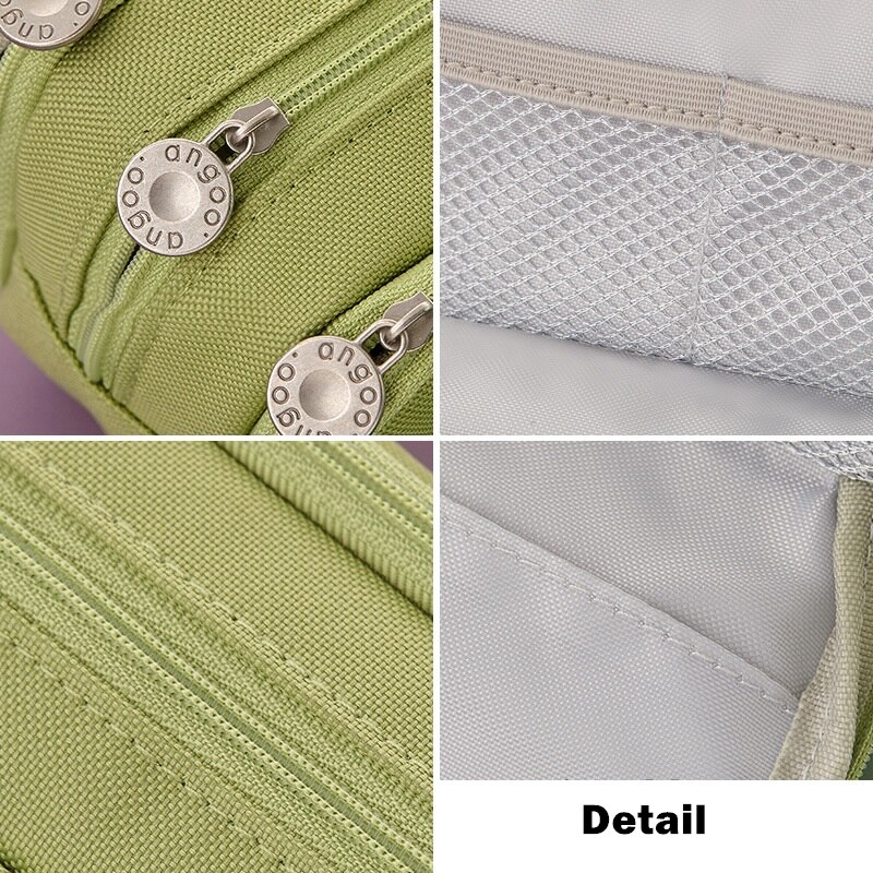 Angoo Doppel Gesicht Bleistift Tasche Kuli fallen Spezielle Macaron Farbe Dual Seite Leinwand Lagerung Beutel Schreibwaren Schule Reise F899