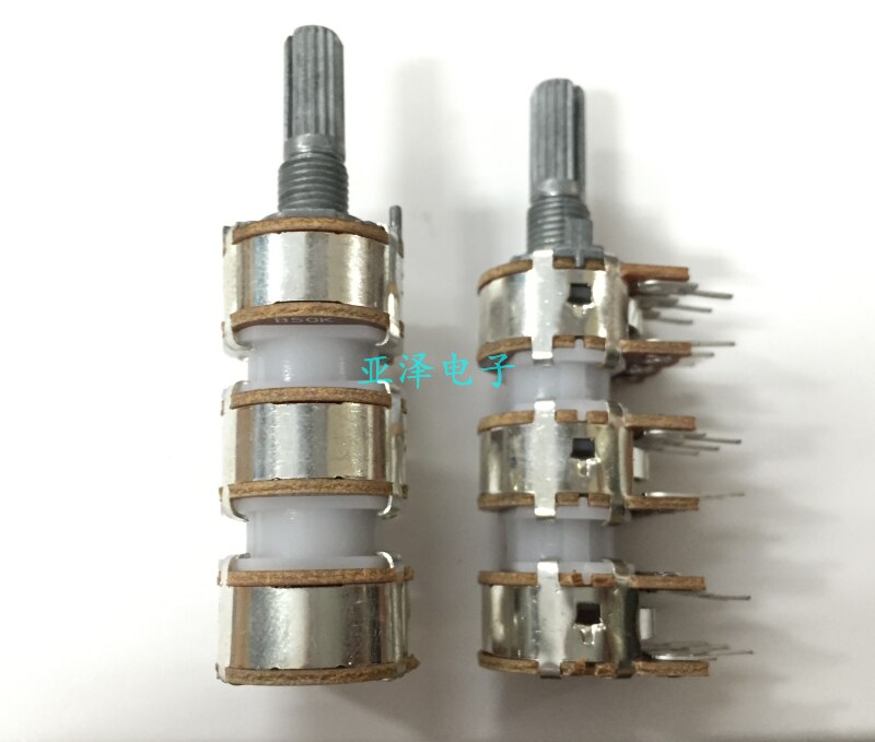 16-type six-bit potentiometer switch B50K * 6-axis length 20MM multi- 6 multi-channel amplifier