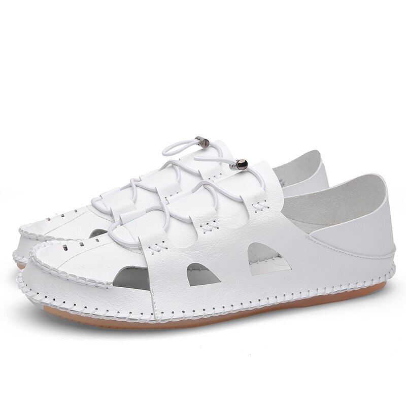 Cuir zandalias hombre sandale ritable extérieur hommes da femmes plate-forme creuse romain herren sandel sandalia caoutchouc verano hommes ete