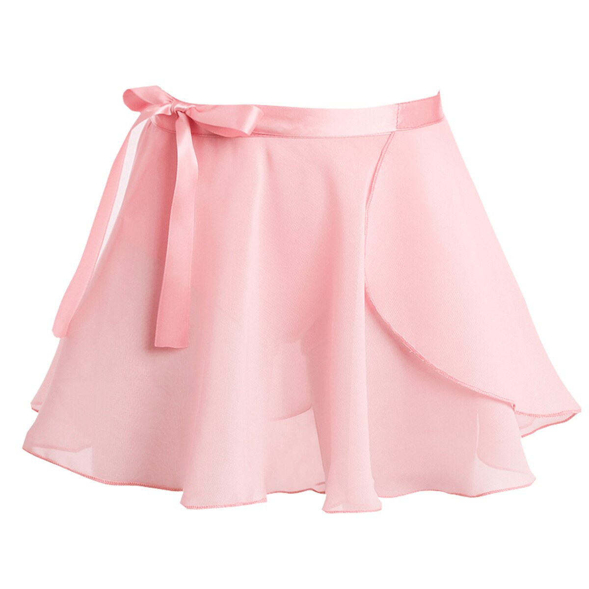 Crianças ballet dança saias chiffon bailarina dança básica clássico mini envoltório saia meninas criança desempenho traje festa tutu saia: Pink / 12