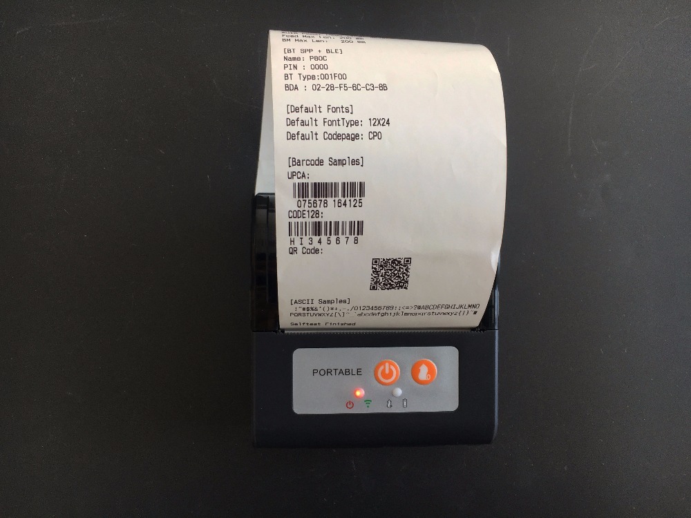 80mm bluetooth mobile barcode receipt thermal printer