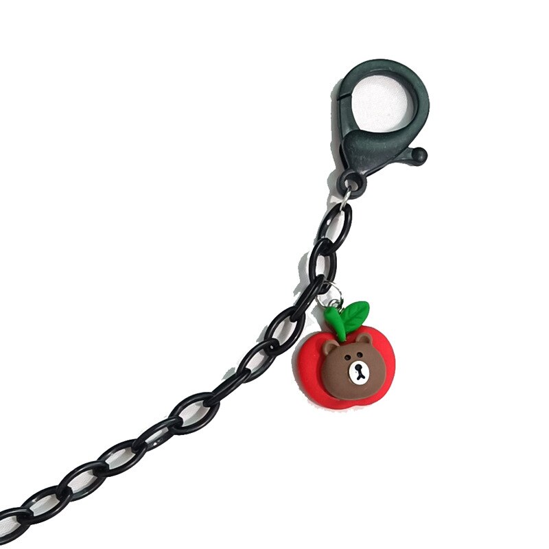 Kleur Plastic Dier Fruit Ketting Glazen Keten Lanyard Anti-Verloren Acryl Ketting Voor Kinderen: PG no box