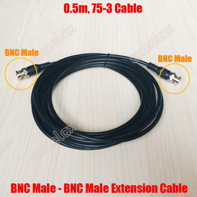 3 Stks/partij 0.5 m/50 cm BNC Mannelijk Naar BNC Male Video Kabel 75-3 Coaxiale Verlengkabel 0.5 Meter Jumper voor CCTV Video Surveillance