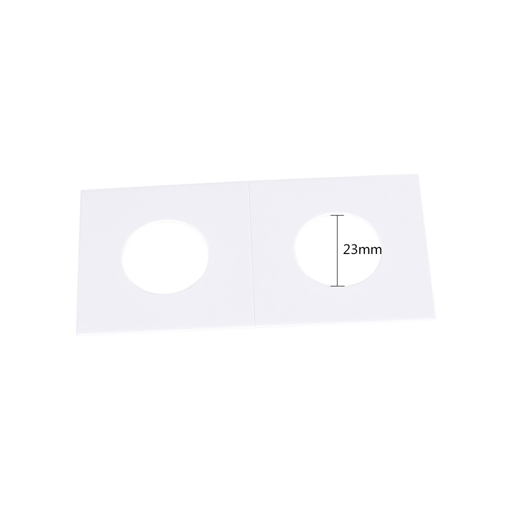 50PCS Coin Album Collection Lighthouse Stamp Coin Holders Cover Case 23/27/33/35mm Square Cardboard Coin Holders Coin Supplies: 23mm