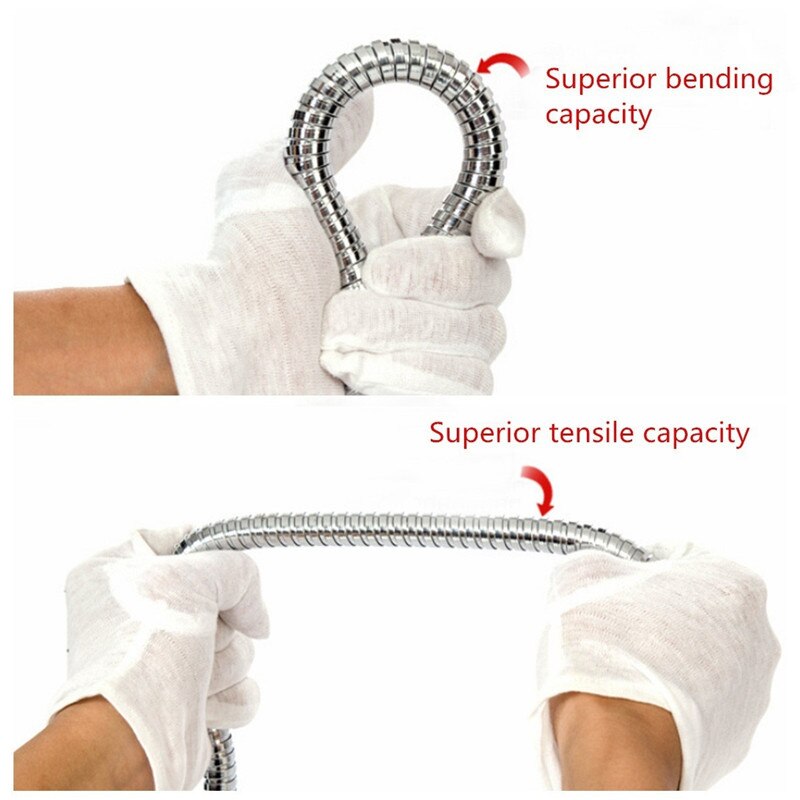 Flexibele slang 1.5 M rvs Dubbele Interlocked Badkamer 2 m flexibele chrome draagbare douche