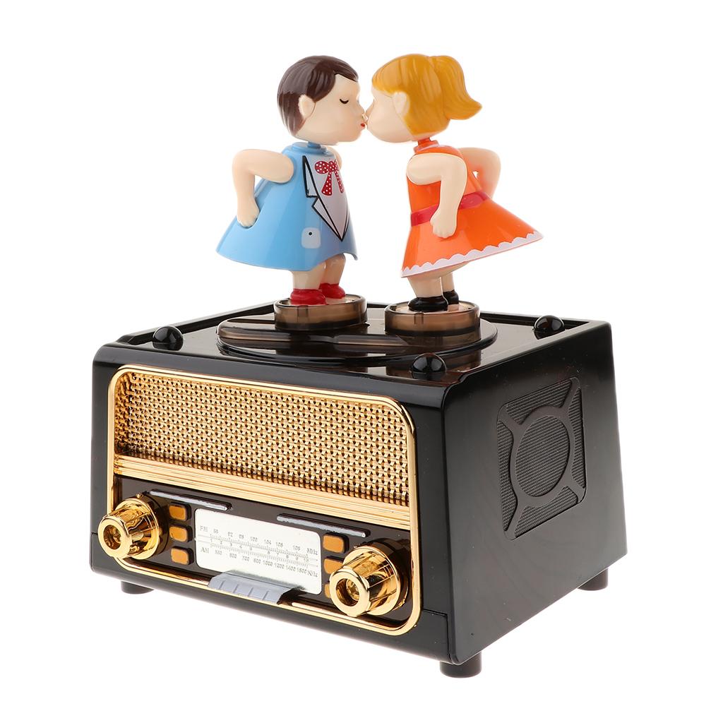 Caja De Música Vintage Con Forma De Gramófono – Mecanismo De Cuerda Y Diseño Decorativo Para El Hogar