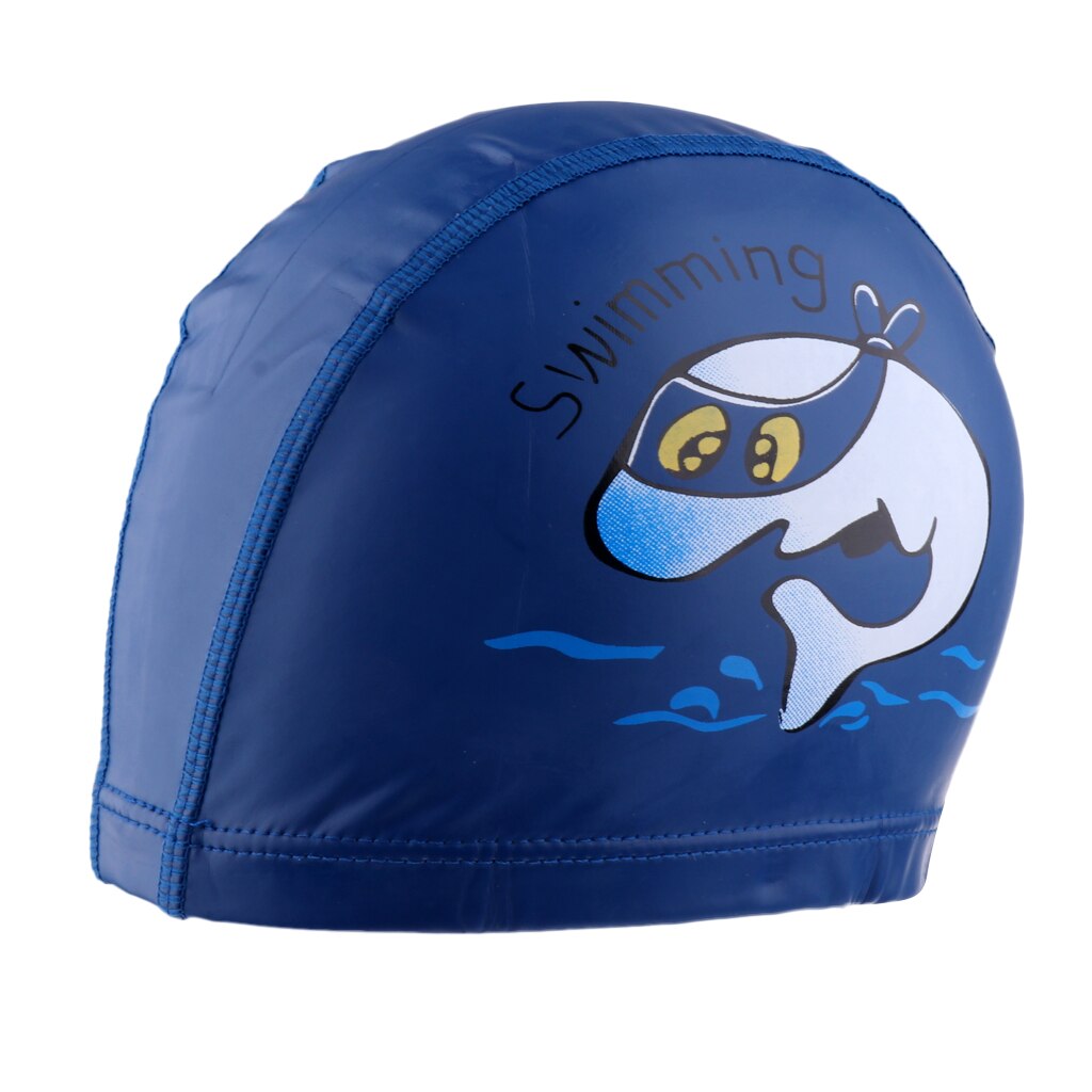 Gorros con estampado de delfín para niños, de nailon, Multicolor, para nadar: Dark blue