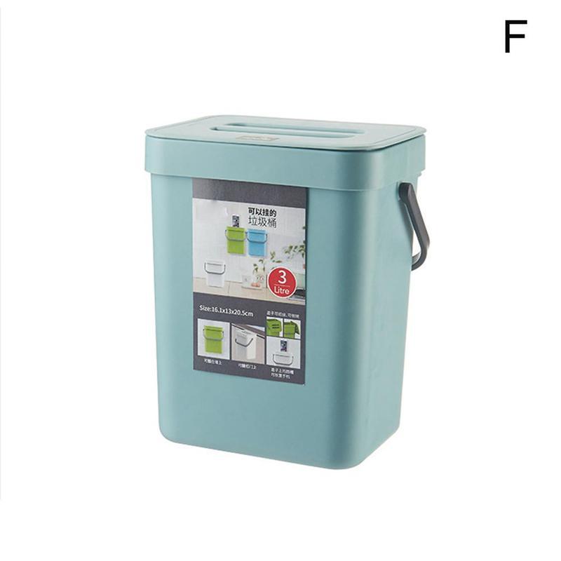 Wall-mounted Sorting Trash Can Kitchen Cabinet Hanging Trash Storage Free Punching Living Room Door Trash Can: ES